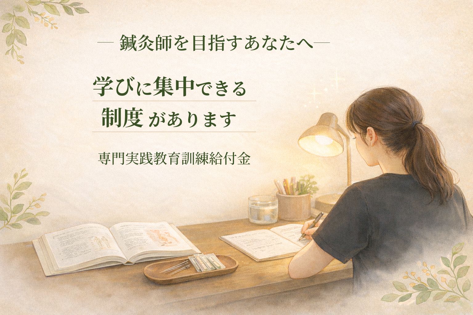 鍼灸師への道と、専門実践教育訓練給付金という制度